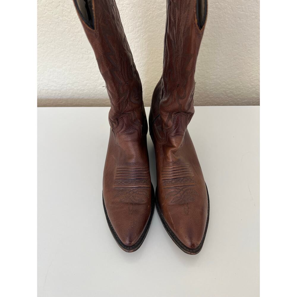 Dan Post Cowboy Boots Brown Leather Western Pointed Toe Men’s 9D Rodeo Ranch - Picture 2 of 12